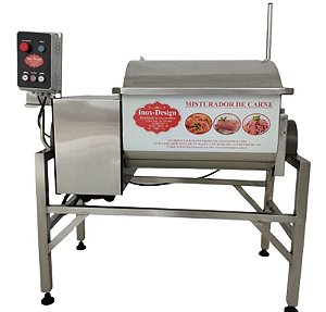 Misturador Elétrico De Carne 25 Litros/20kg Com 02 Eixos Em Aço Inox 304