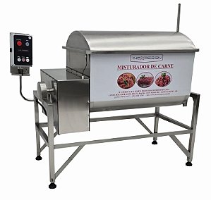 Misturador Elétrico De Carne 280 Litros/200kg Com 02 Eixos Em Aço Inox 304