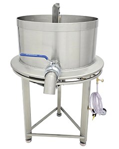 Fritador de Torresmo a Gás Capacidade 50kg em Aço Inox 304