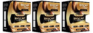 Kit 3uni Biocap Hair - Biotina + Vitaminas (3x 60 caps) - Natunectar