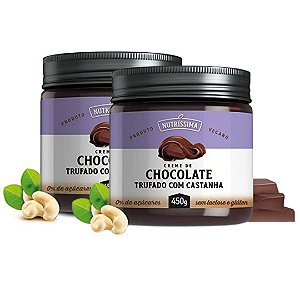 Kit 2uni Creme de Chocolate Trufado com Castanha 450g - Nutríssima