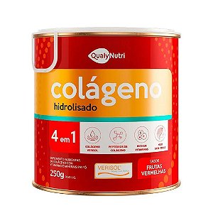 Colageno Hidrol.Verisol 4X1 250g Frutas Vermelhas - Qualynutri