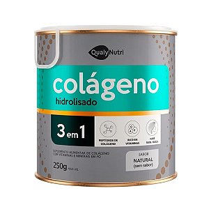 Colageno Hidrol.3X1 250g Natural - Qualynutri