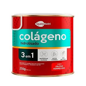 Colageno Hidrol.3X1 250g Frutas Vermelhas - Qualynutri