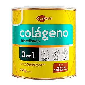 Colageno Hidrol.3X1 250g Abacaxi Com Hortelã - Qualynutri