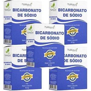 Kit 5uni Bicarbonato Sódio 100g Cx - Multinature