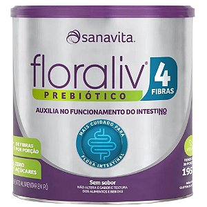 Floraliv 4 fibras prebiótico 195g sem sabor - Sanavita