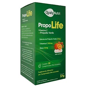 Propolife Vitam.C + Própolis Verde com 10cpr Efervescentes - Qualynutri