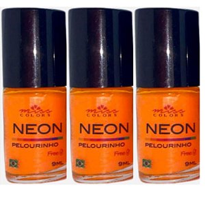 Kit com 3und Esmalte Miss Colors Neon 9ml Pelourinho - Miss Colors