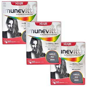 Kit 3uni Imunevitta Hair com 60 cáps - Eurofito