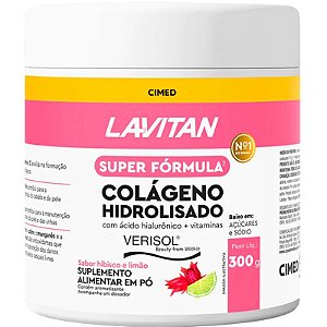 Lavitan Colágeno Verisol + Ácido Hialurônico Hibisco c/ Limão 300gr - Cimed
