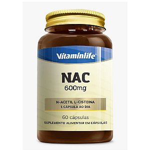 NAC 600mg 60 cáps - Vitaminlife