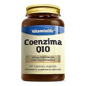 Coenzima Q10 200mg com TCM e Vit.E 60 cáps - Vitaminlife