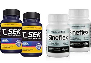 2 frascos de Sineflex + 2 frascos de T-Sek - Power Supplements