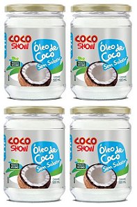 Kit 4x Óleo de Coco sem sabor Coco Show (4x 500ml) - Copra