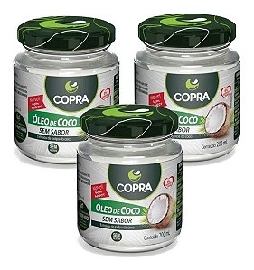 Kit 3x Óleo de Coco sem sabor (3x 200ml) - Copra
