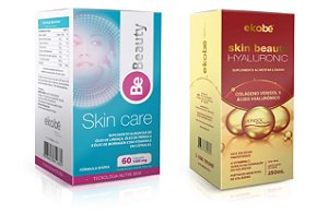 Kit Pele: Skin Beauty Hyaluronic 250ml + Be Beauty Skin Care (60 cápsulas) - Ekobé