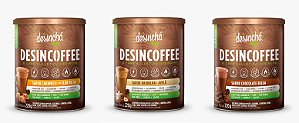 Kit 3x Desincoffee (3x 220gr) Chocolate Belga+ Caramelo com Flor de Sal + Baunilha e Avelã - Desinchá