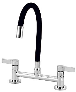 MISTURADOR COZINHA 1256 C62 MESA FLEX PRETO ESTEVES