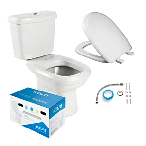 Kit Bacia com Caixa e Acessorios Sabatini Branco Icasa
