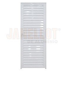 PORTA ALUMINIO PALHETA 210X80 ESQUERDA BRANCA FL74 1462 JANELLOT