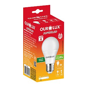 Lampada Led 6W Biv 3000K Luz Amarela Ourolux