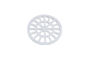Grelha Redonda 10 cm Branco N54 Krona