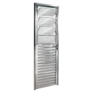 Porta Alumínio Basculante 210X80cm Brilhante Esquerda Esquadrileve