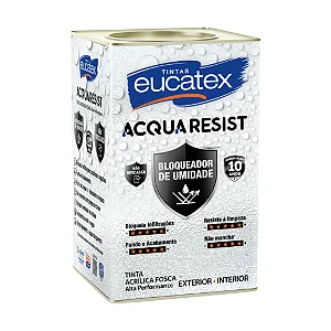 Acrílico Fosco 18L Acqua Resist Branco Eucatex