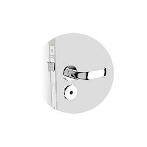 Fechadura Icaro Ros22 Cromado Banheiro (B40Xe53) Soprano
