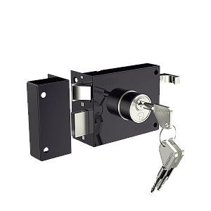 Fechadura Tetra Sobrepor Preto Soprano