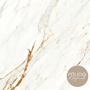 Piso Semi Gres 66X66 Polido Retificado Calacata (Lb) Cx2,18 Formigres - cx2,180