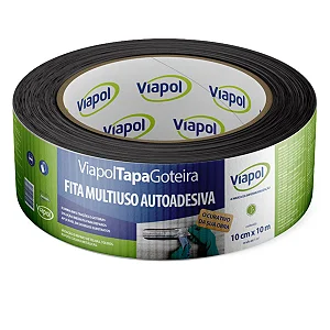 Fita Tapa Goteira Aluminizada 10Cmx10M Viapol