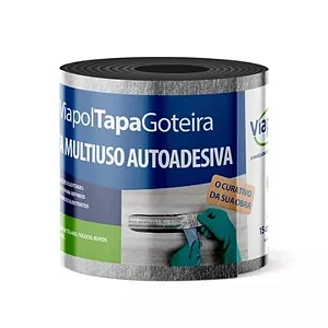 Fita Tapa Goteira Aluminizada 15Cmx10M Viapol