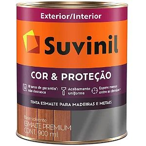 Esmalte Brilhante Sintetico Cor & Proteção Preto 0.9L Suvinil