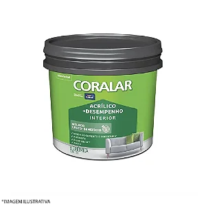 Tinta Acrilica Fosco 15L Coralar Branco Balde Coral