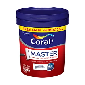 Tinta Acrilica Fosco 20L Master Branco Coral