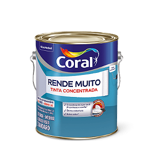 Tinta Acrilica Fosco 3.2L Rende Muito Cromio Coral