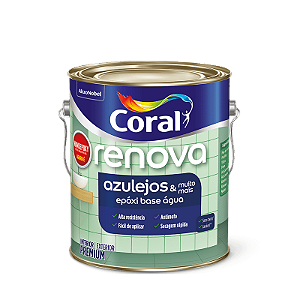 Tinta Epoxi Renova Azulejo 3.6L Base Agua Brilhante Branco Coral