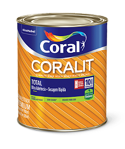 Esmalte Brilhante 0.9L Coralit Total Zero Platina Coral