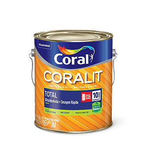 Esmalte Brilhante 3.6L Coralit Total Base Agua Preto Coral