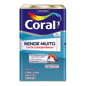 Tinta Acrilica Fosco 16L Rende Muito Camurça Coral
