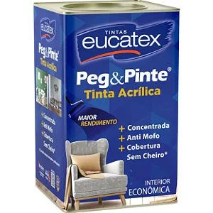Tinta Acrilica Fosco 18L Peg E Pinte Chromium Eucatex