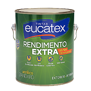 Tinta Acrilica Fosco 3.6L Rende Extra Vermelho Cardinal Eucatex