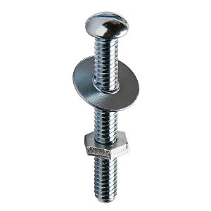 Parafuso Maquina 1/4X1 Cabeça Redonda Com Porca E Arruela 3Pc Smaq05 Peg&Fixe
