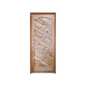 Porta Madeira 82 Esquerda Pinus Diagonal Com Travessa F/Cce Batente 11 Sidney