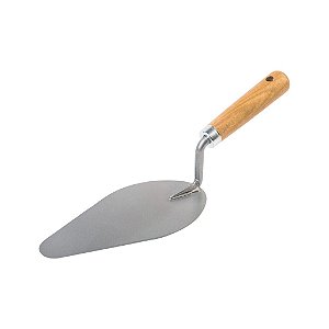 Colher Pedreiro 8 Oval Com Cabo De  Madeira Cortag