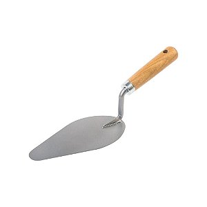 Colher Pedreiro 7 Oval Com Cabo De  Madeira Cortag