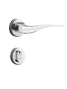 Fechadura Mz930 R61 Roseta Acetinado Externa Papaiz