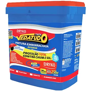Tinta Emborrachada Vedatudo Acrilico Fosco Branco 20Kg Dryko